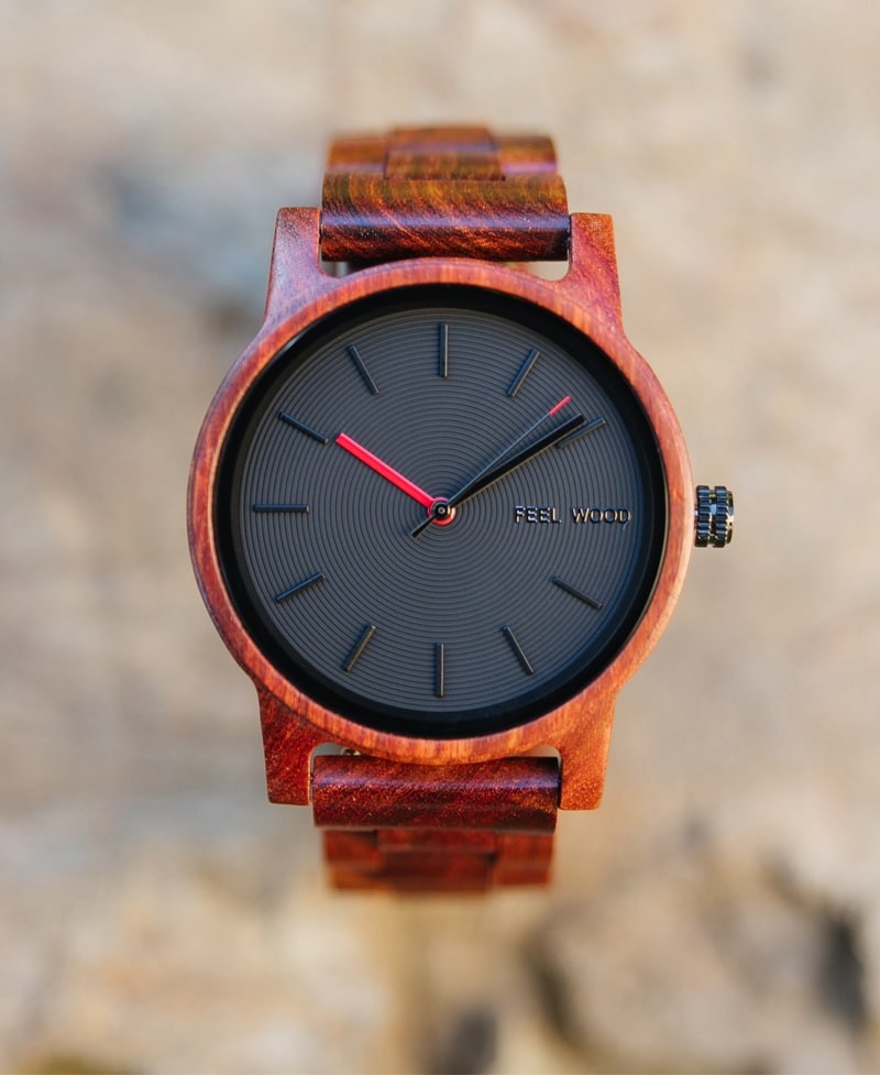 Reloj de madera Black Sonder Wood 40 mm