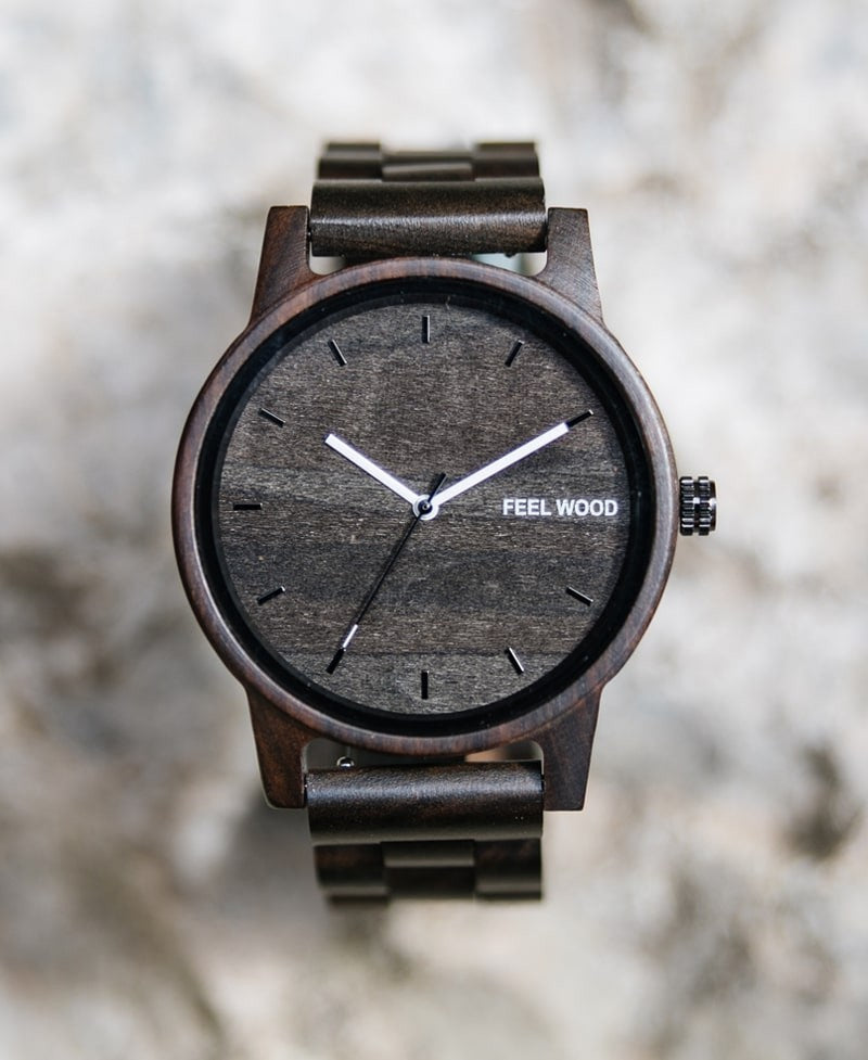 Reloj de madera Dark Wooden 42 mm