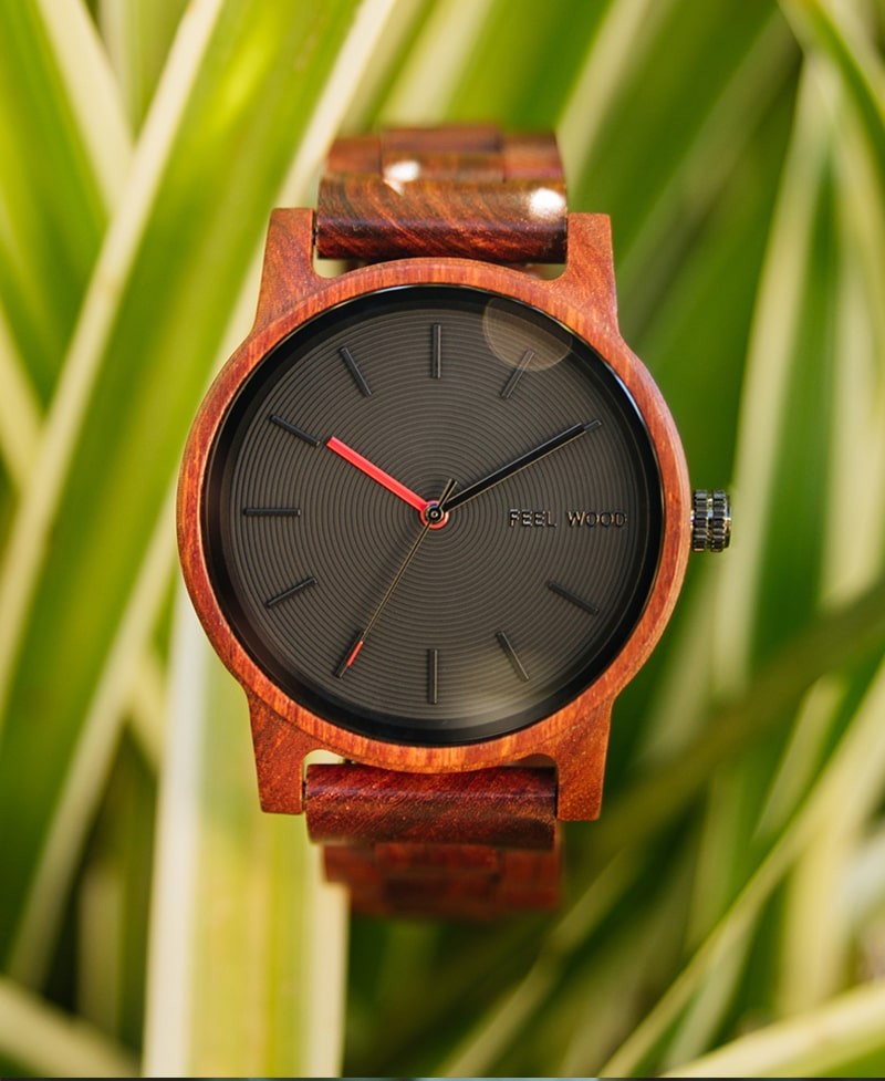 Reloj de madera Black Sonder Wood 40 mm