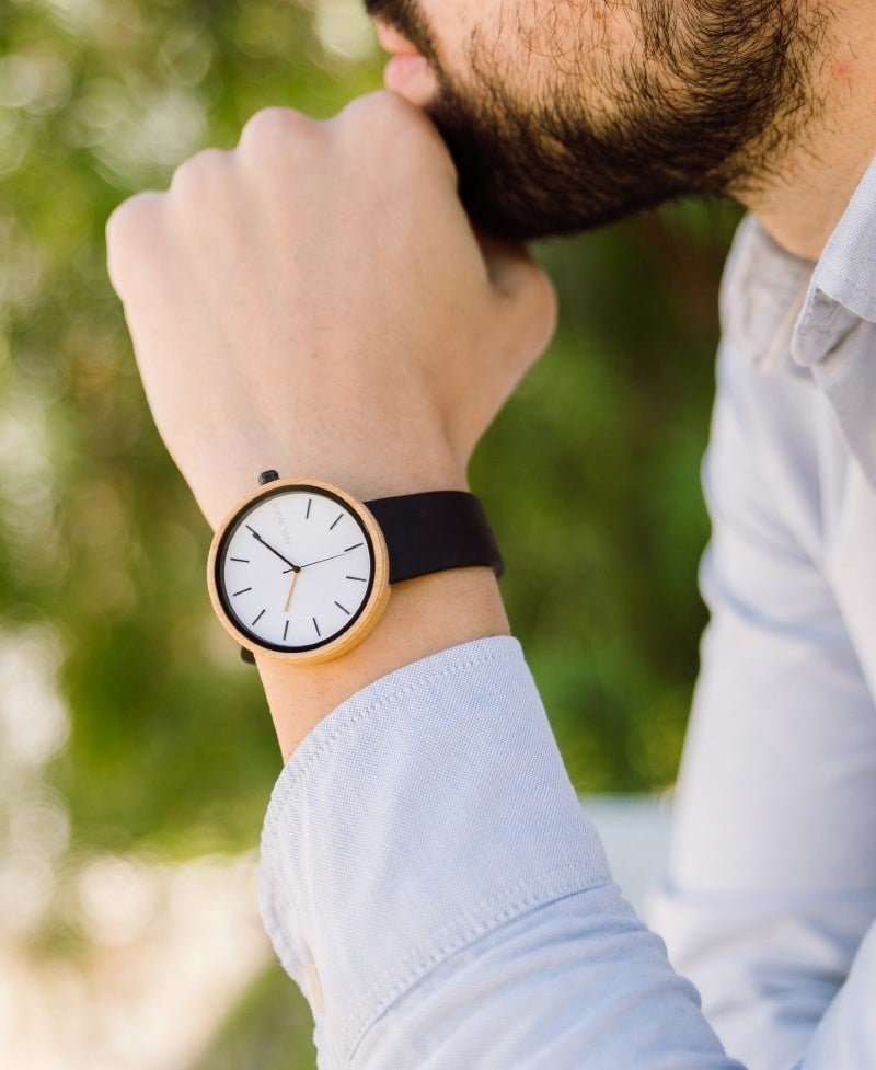 Reloj de madera White Bamboo 42 mm