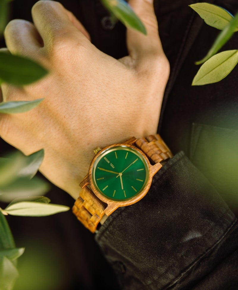 Reloj de madera Green Kosso 40 mm