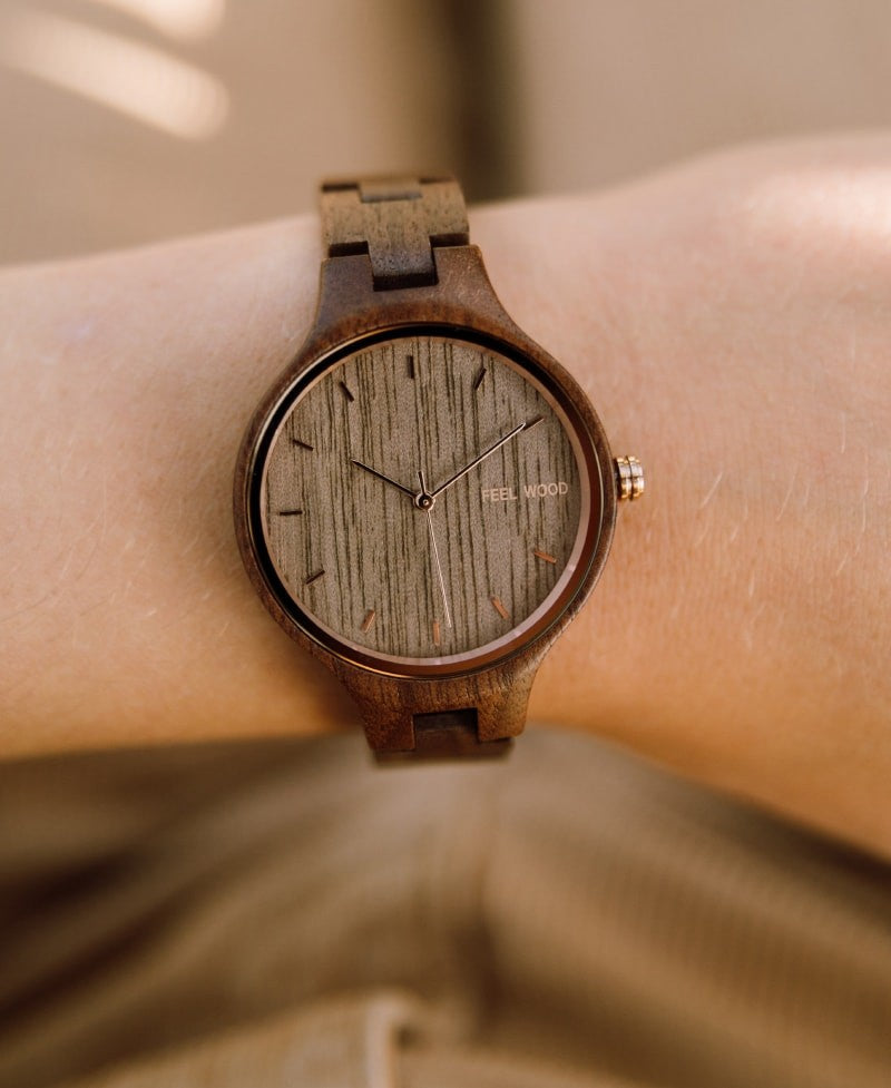 Reloj de madera Rose Walnut 36 mm