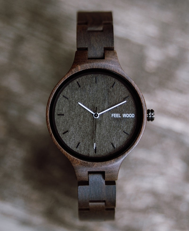 Reloj de madera Dark Wooden 36 mm