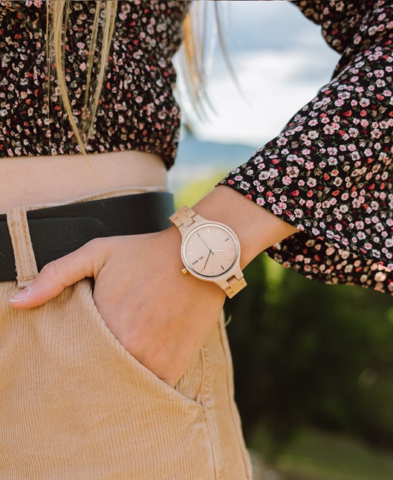 Reloj de madera Maple 36 mm