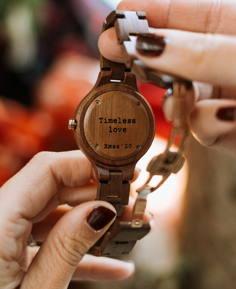 Reloj de madera Rose Walnut 36 mm